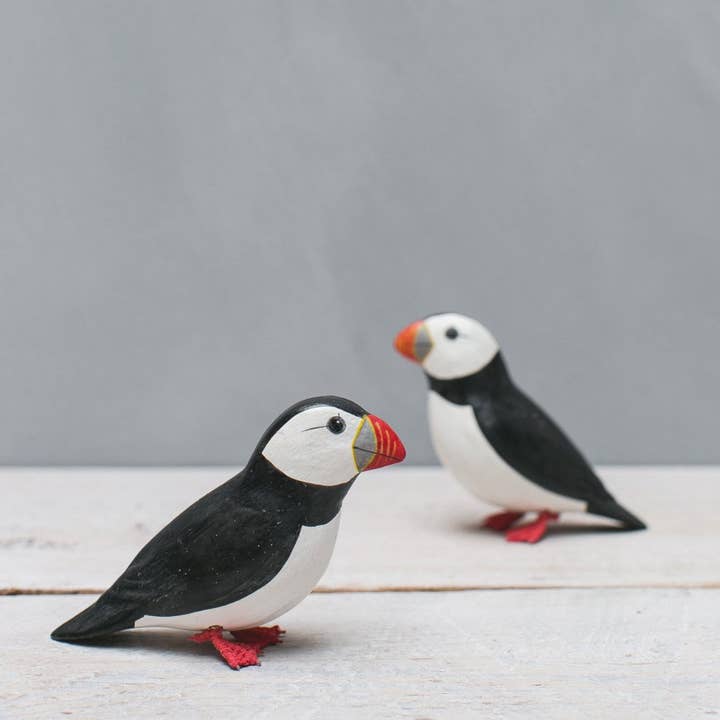 Aviologie - Wholesale Decorative Figurine - Mini Puffin - 3"H - Hand Carved Ornament0
