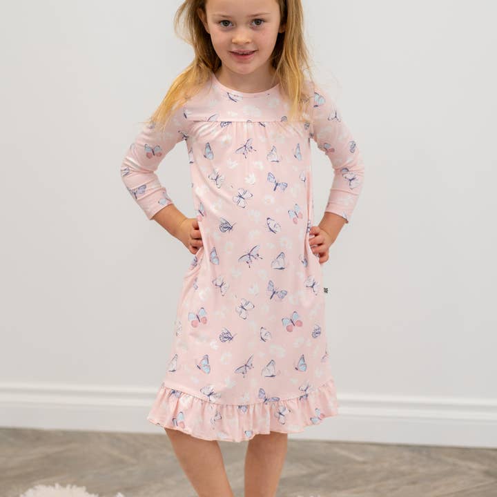 Boho Dress - Butterfly Daisy Pink for wholesale on Faire0