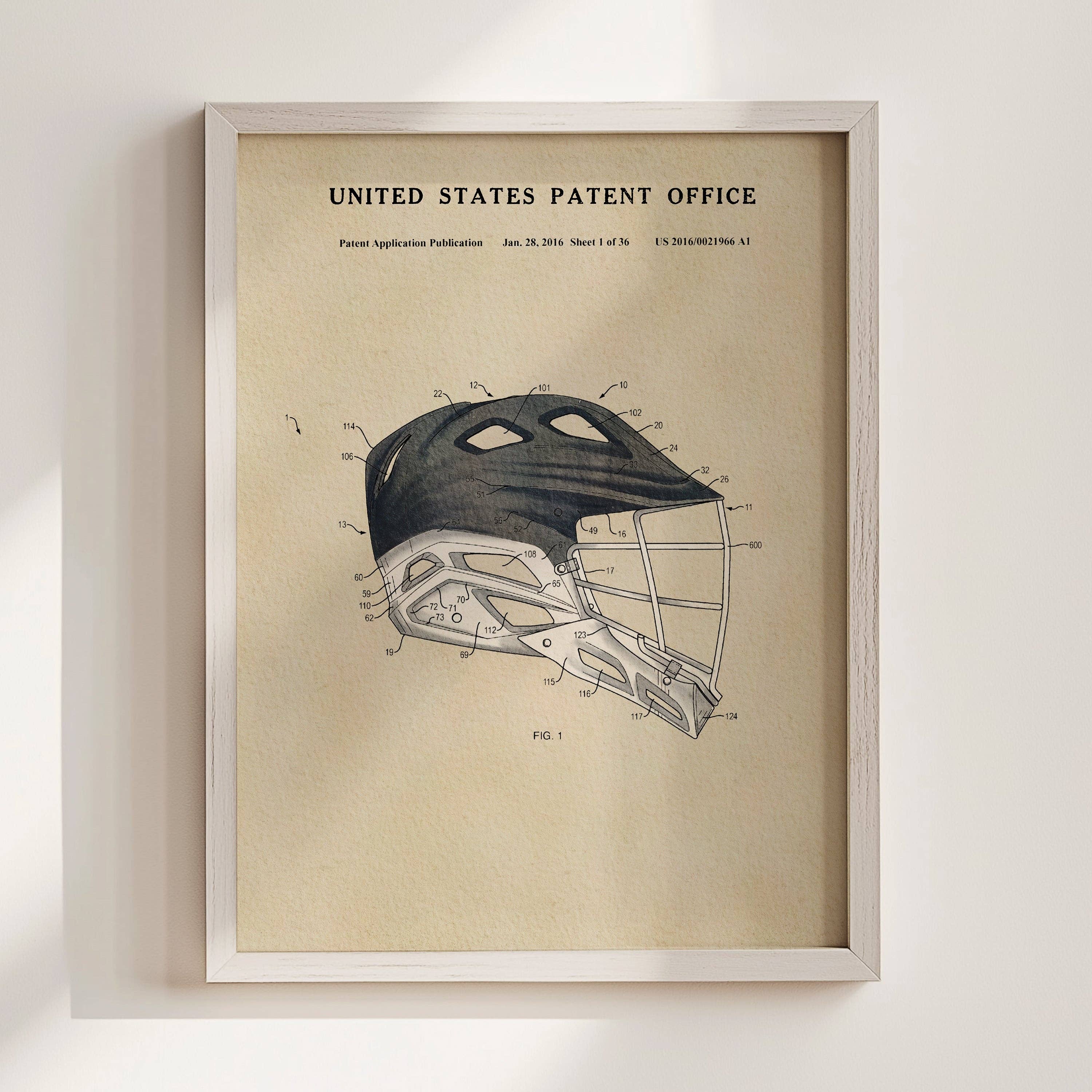 Timeless Patents - Wholesale Kunstprint - Lacrossehelm4