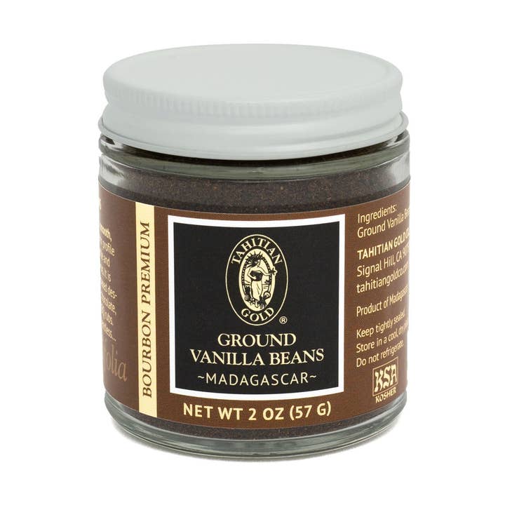 Ground Vanilla Beans of Madagascar, Bourbon Premium for wholesale by Tahitian Gold Co.