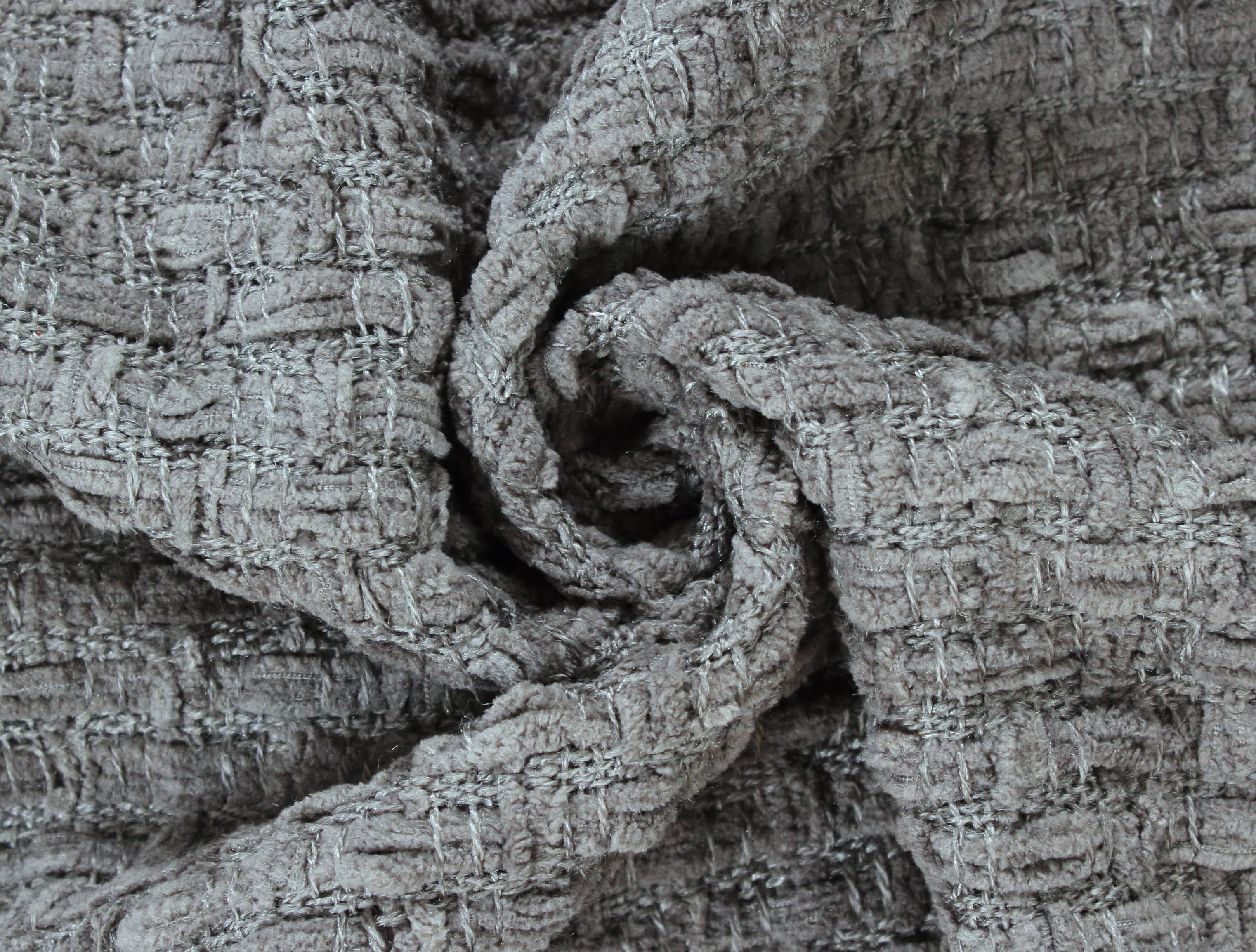 Fabstyles - Venta al por mayor Mantas de sofá - Manta Fabstyles tejida en chenilla con diseño de cesta, 127x152 cm (50x60 pulgadas)60