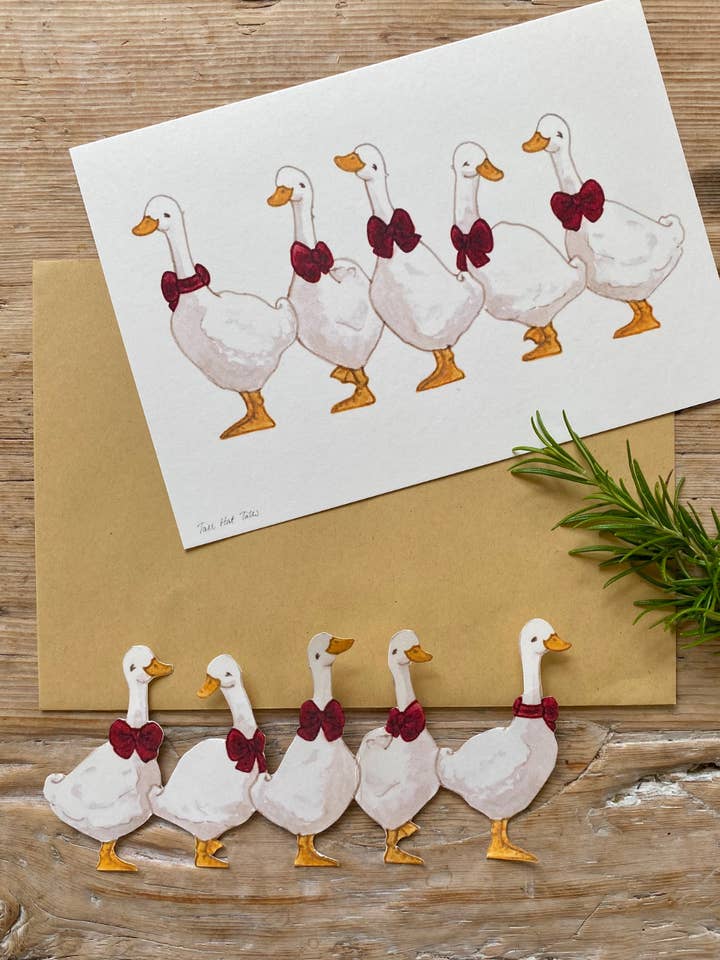 Juleklip Gæs på række for wholesale by Tall Hat Tales