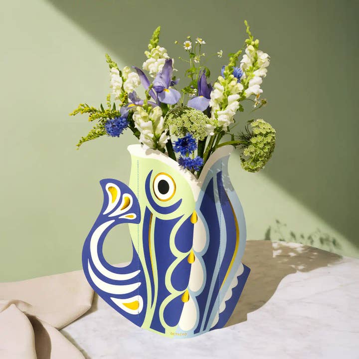 54 Celsius – wholesale Vase – Octaevo Paper Vase Fish Blue