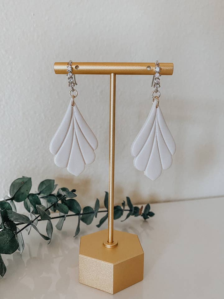 Rose Earrings for wholesale by Clay & Fern Co.