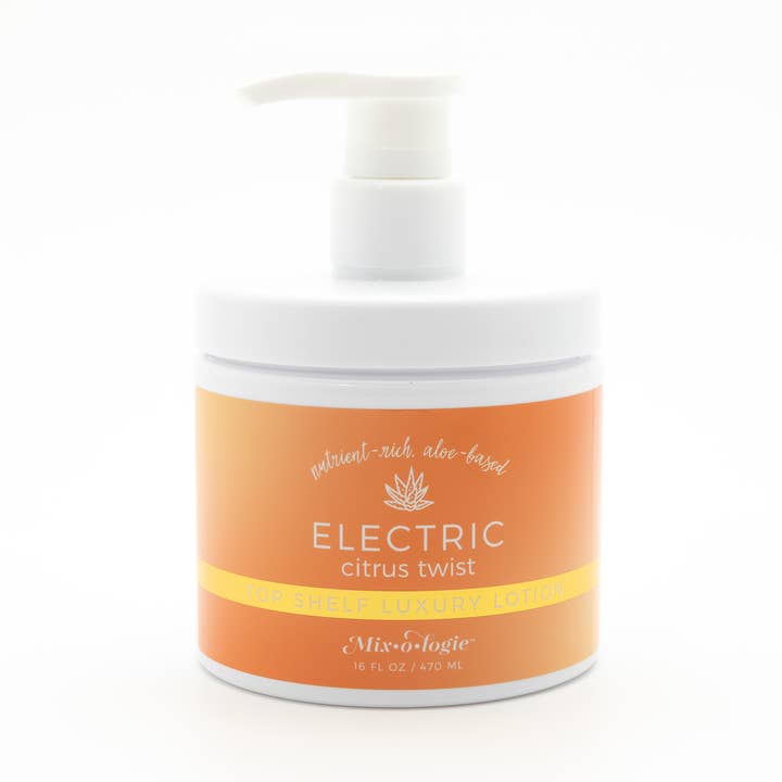 Electric (citrus twist) Top Shelf Luxury Lotion (16 oz. Tub) for wholesale by Mixologie