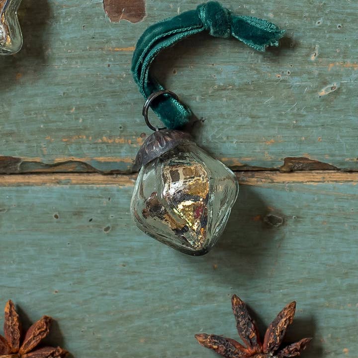 Moult - Wholesale Ornament - Mini Silver Hexadrop Bauble