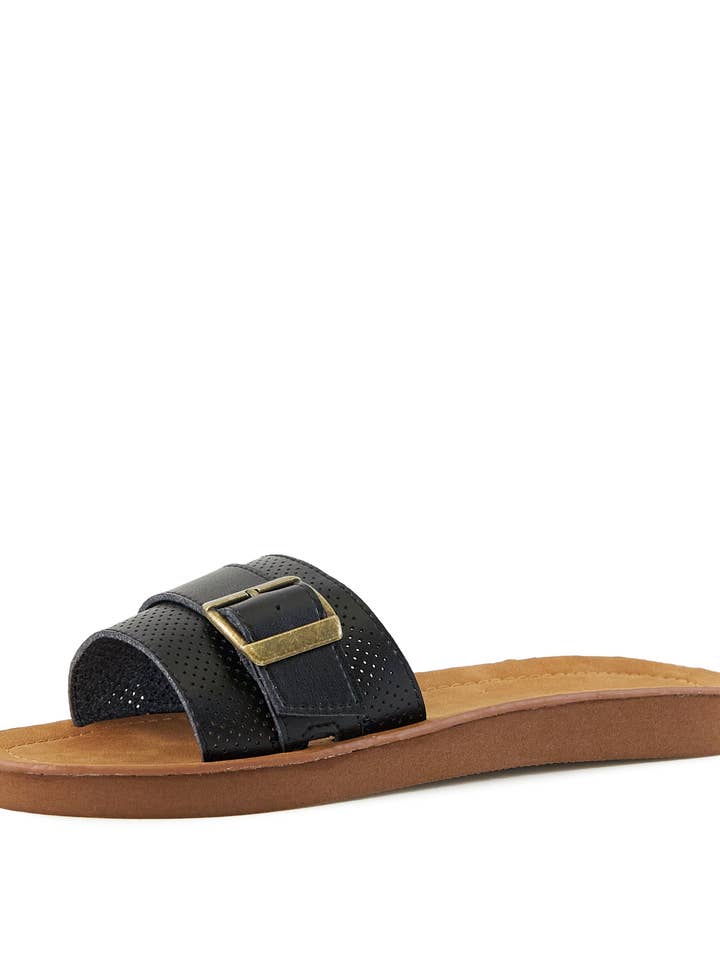 Sandalias de Mujer con Hebilla Negras para venta al por mayor de Garden Naked