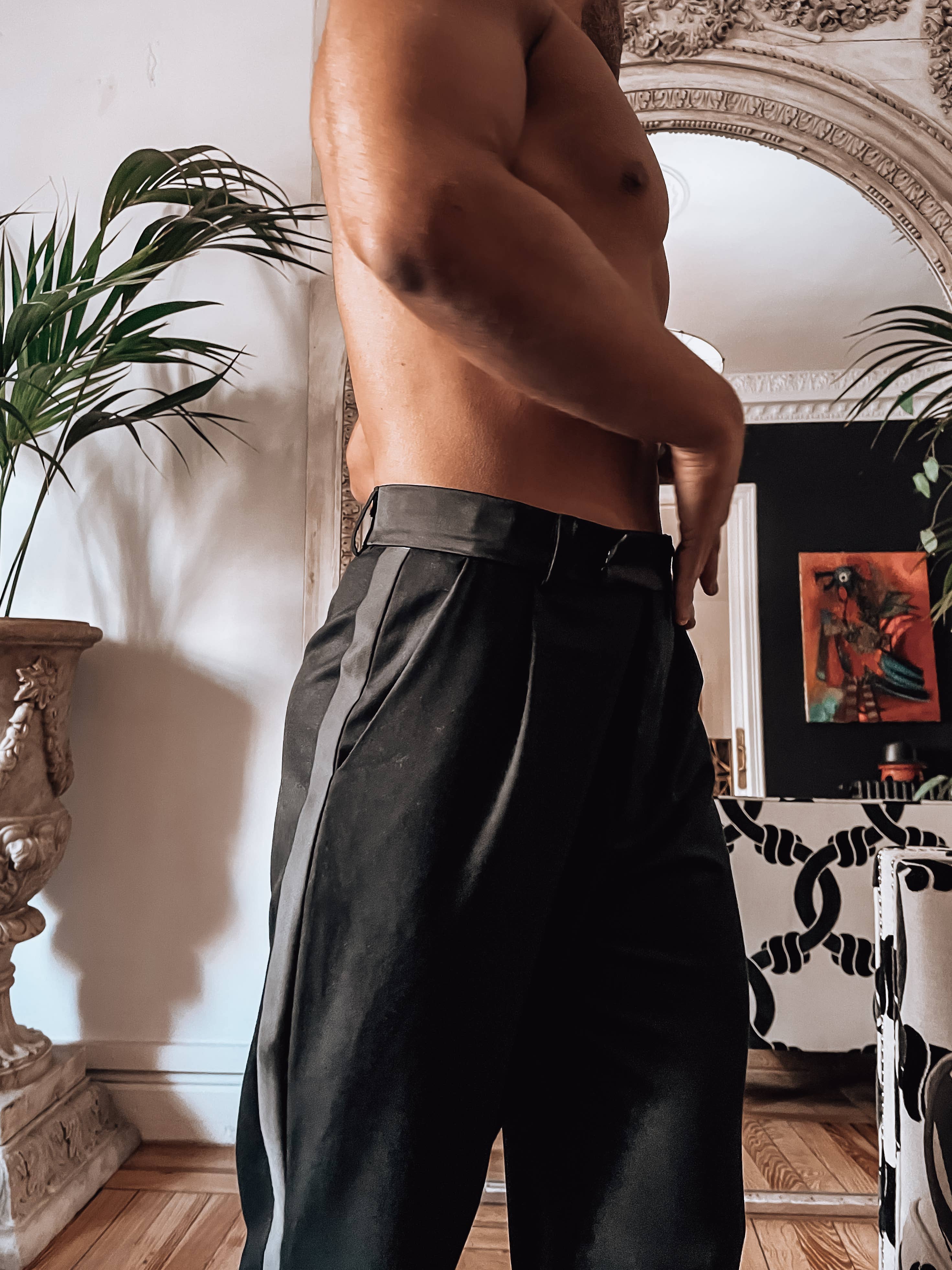 Black Classic Tuxedo Pants for wholesale on Faire4