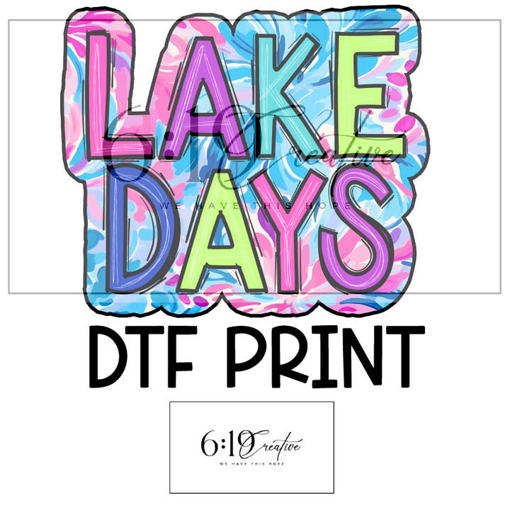 Impresión DTF de Lake Days para venta al por mayor de 6:19 Creative