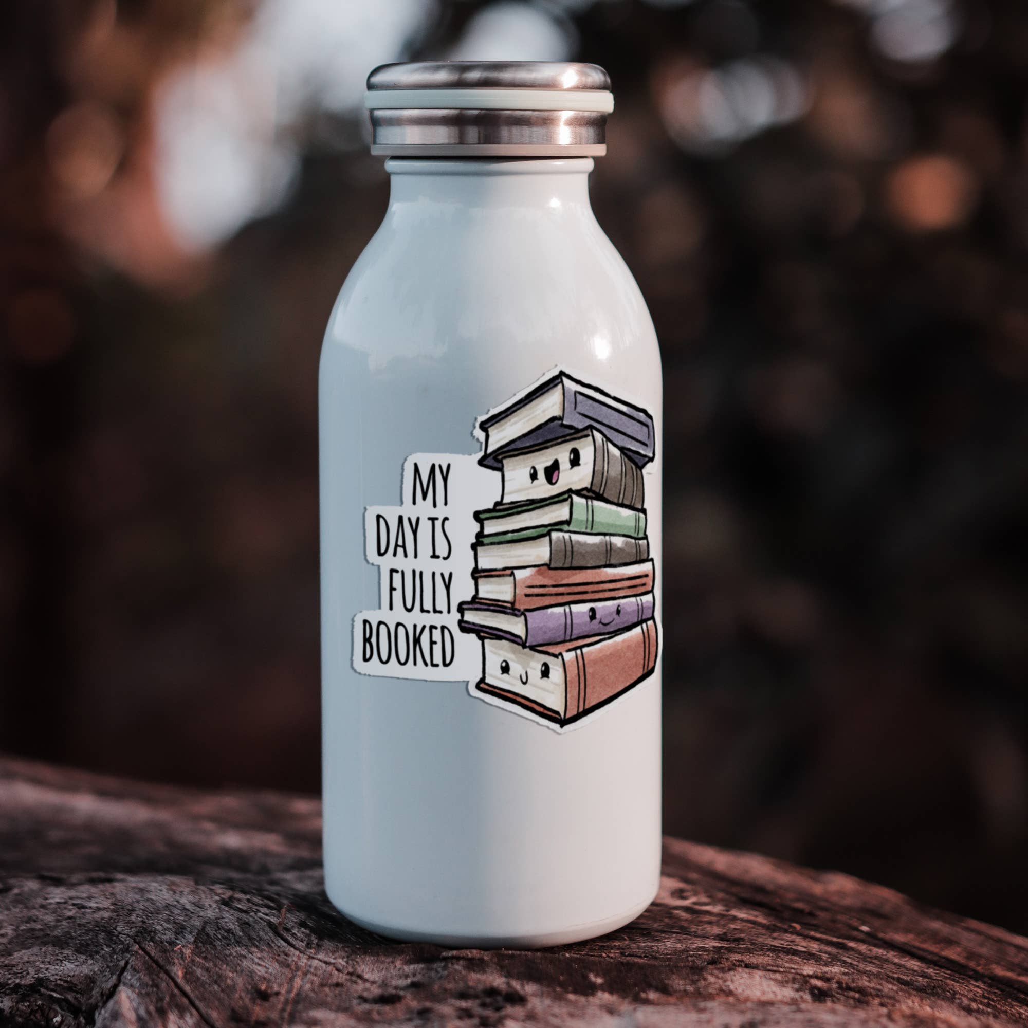 Aaron Millard Illustration - Wholesale Sticker - "Day is Fully Booked" Sticker – For Bookworms, Avid Readers,1