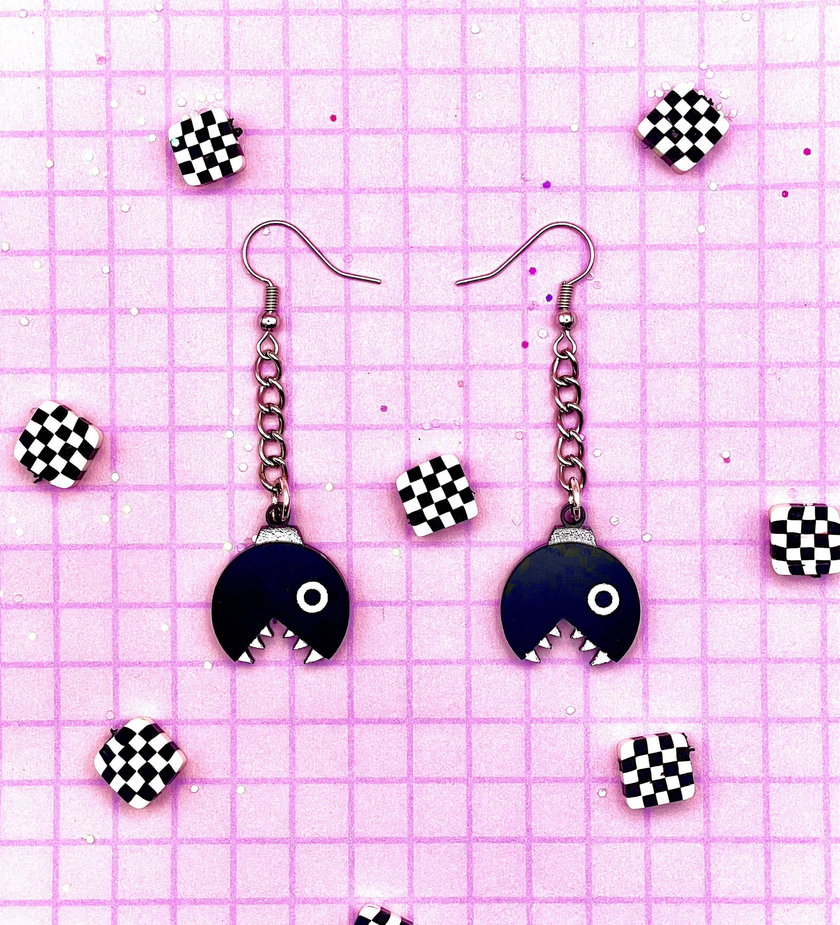Banana Planet Co. - Wholesale Dangle Earrings - Chain Chomp Nintendo Drop Earrings0