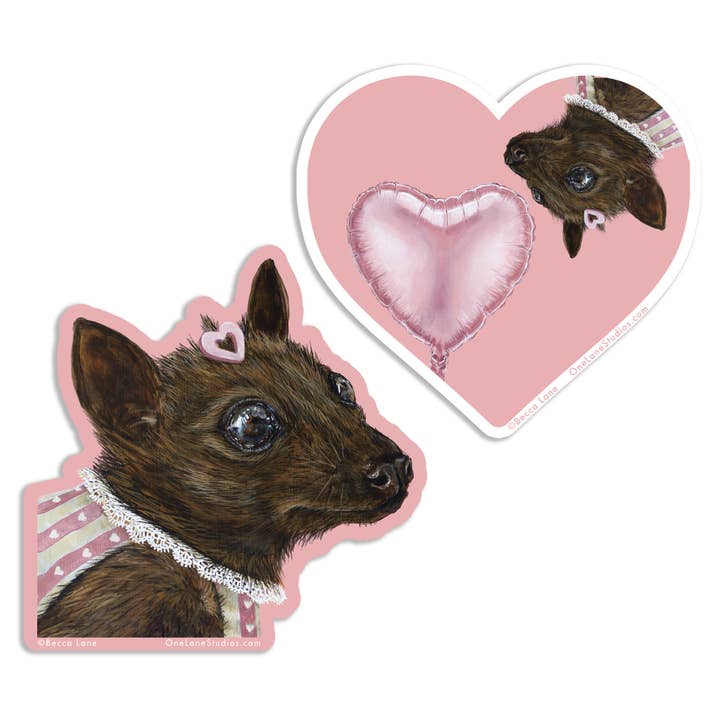 Vinyl klistermärke (Fruit Bat) Vinyl klistermärke för wholesale av One Lane Studios