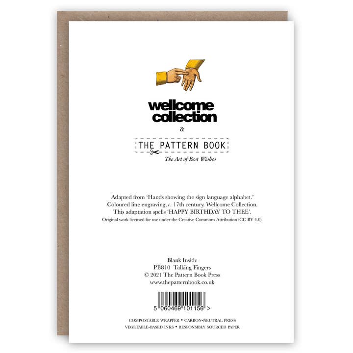The Pattern Book - Wholesale Birthday Card - Talking Fingers birthday card