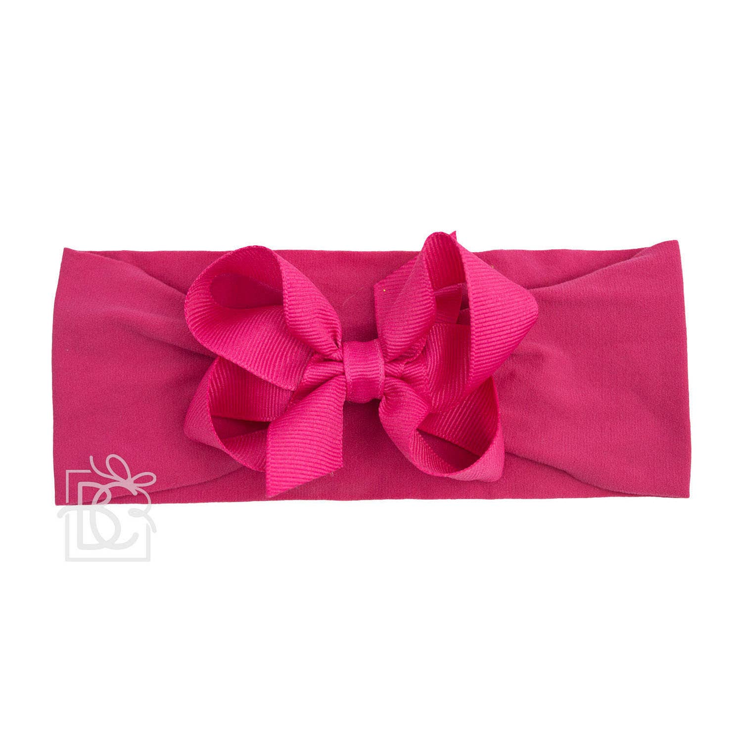 Beyond Creations, LLC - Wholesale Fashion Headband - Kids - WIDE PANTYHOSE HEADBAND W/CLASSIC GROSGRAIN BOW69