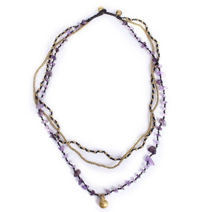 Kugelkette aus Amethyst-Jade | Limitierte Auflage - Thailand für den Großhandel von Lumily