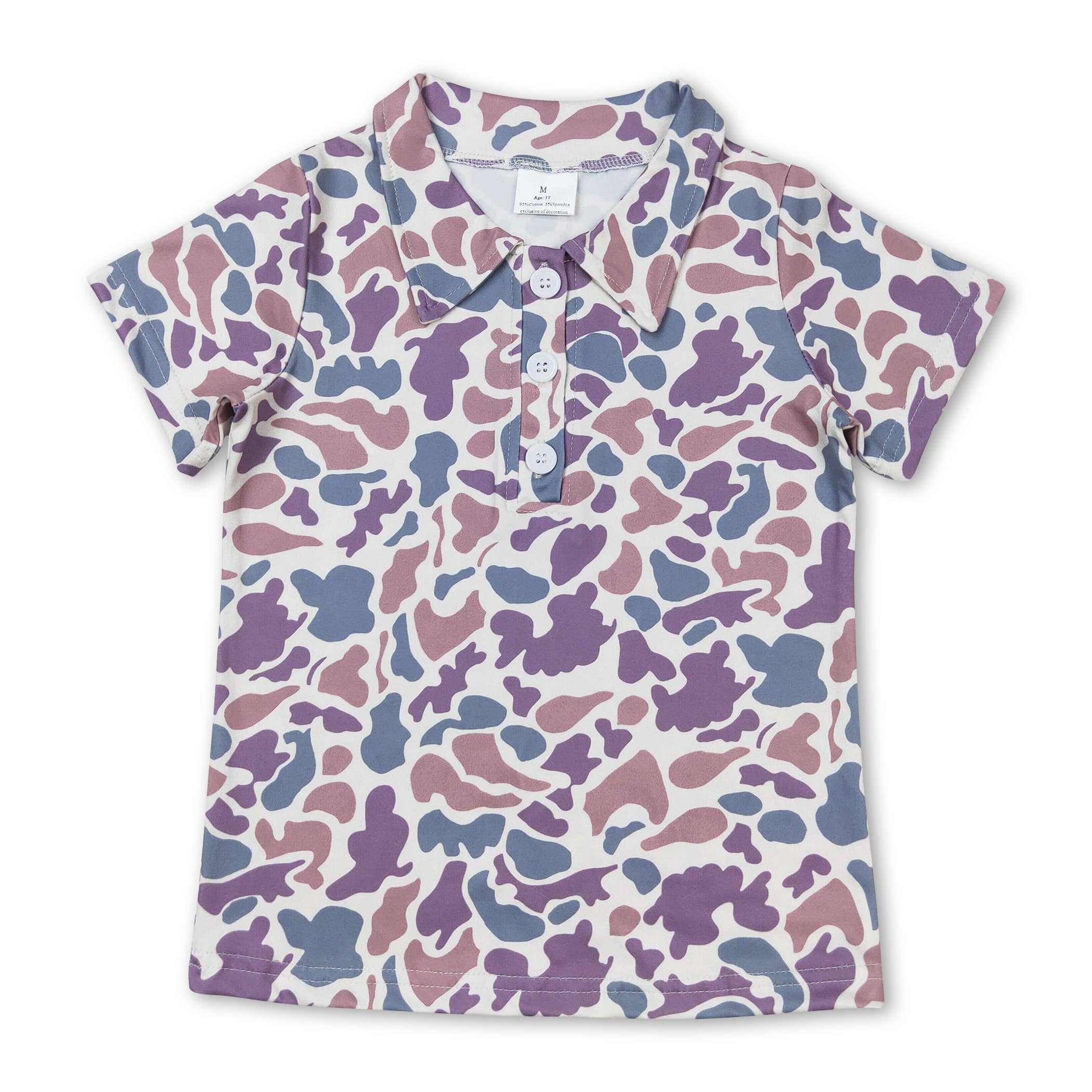 Yawoo Garments - Wholesale T-Shirt - Kids - Short sleeves camo kids boys polo shirt2