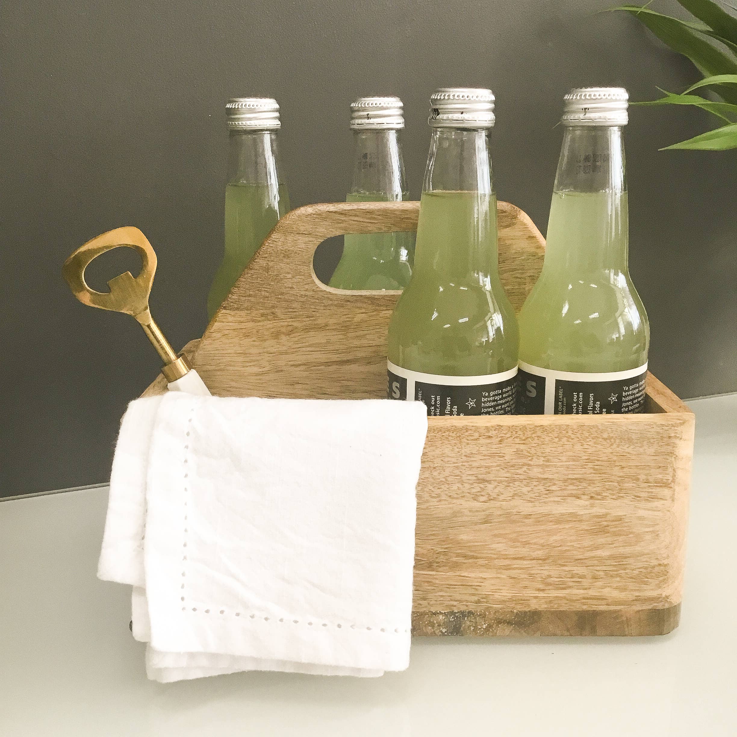 India Handicrafts Inc - Wholesale Bottle/Wine Opener - Golden Bottle Opener w/ White Marble Handle2