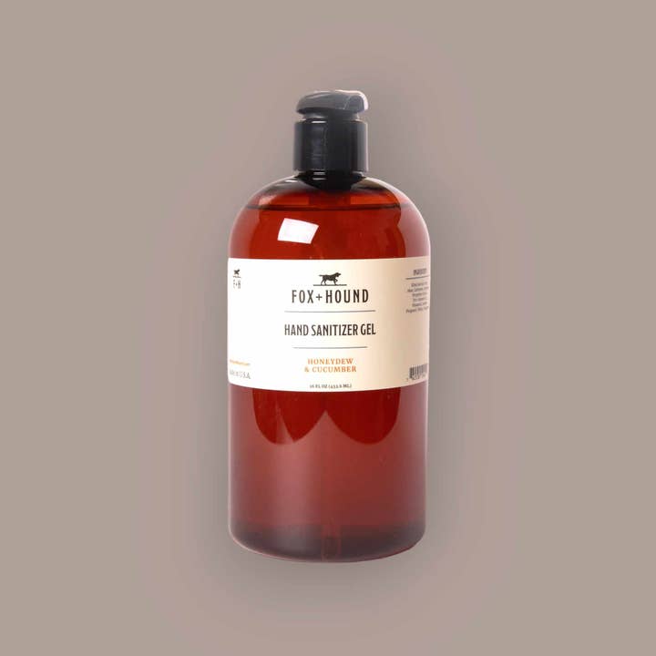 Fox + Hound - Venta al por mayor Desinfectante de manos - Gel desinfectante para manos, 16 oz, miel y pepino