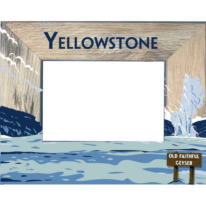 4x6 Blue Pine Picture Frame - 18 – Personalized Wooden Frame for wholesale by Winding Hills Designs