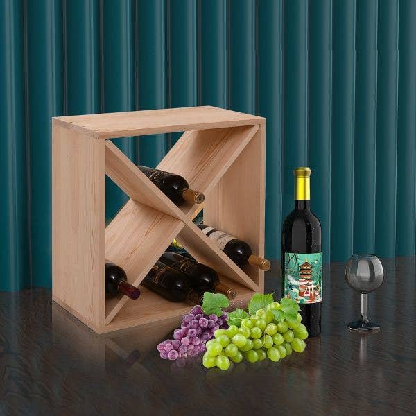 Burlywood Modulares Weinregal aus Massivholz für 24 Flaschen, Burlywood für den Großhandel auf Faire1