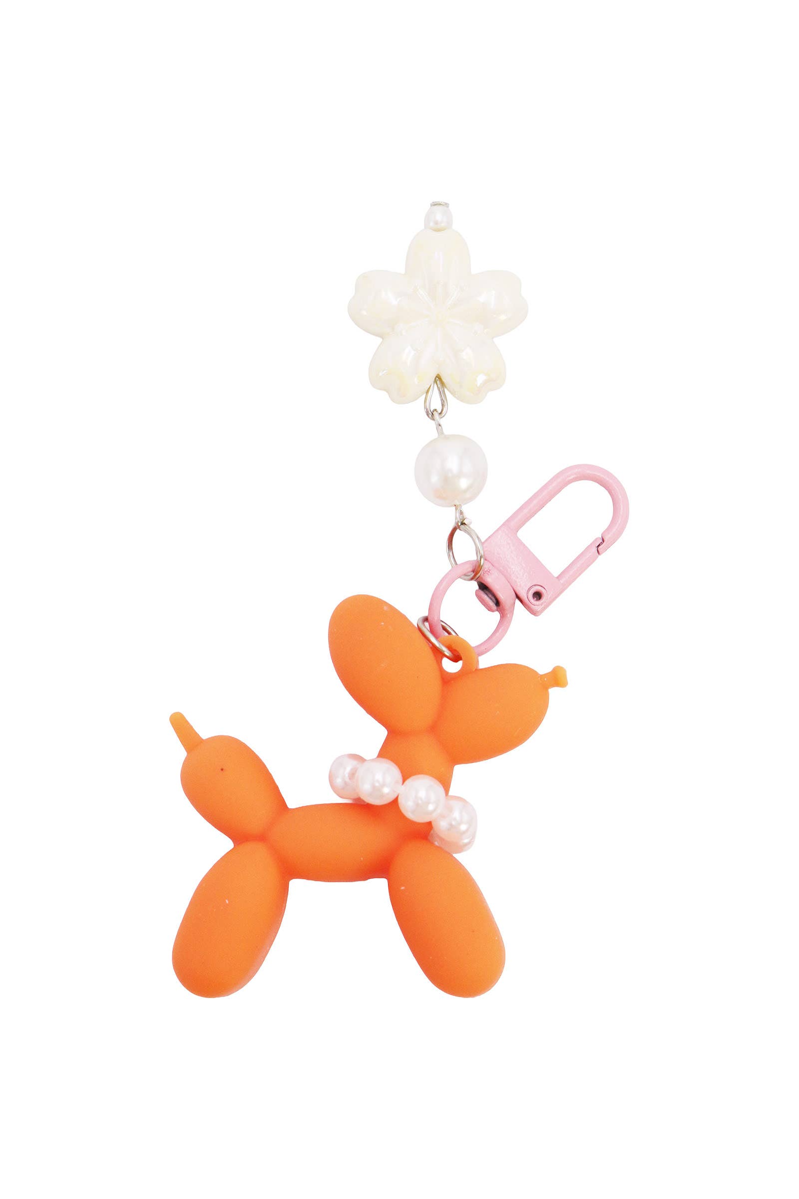 ASSORTED Matte Balloon Dog Pearlescent Resin Key Chain for wholesale on Faire12