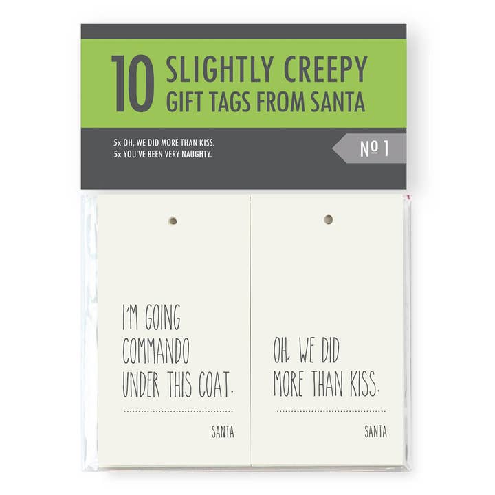 Creepy Santa Gift Tags One for wholesale by FINCH and HARE