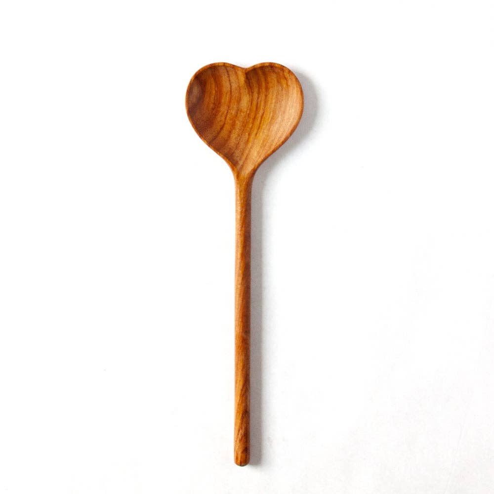 Vesper & Vine – wholesale Kitchen spoon – Large Wooden Heart Shaped Spoon1
