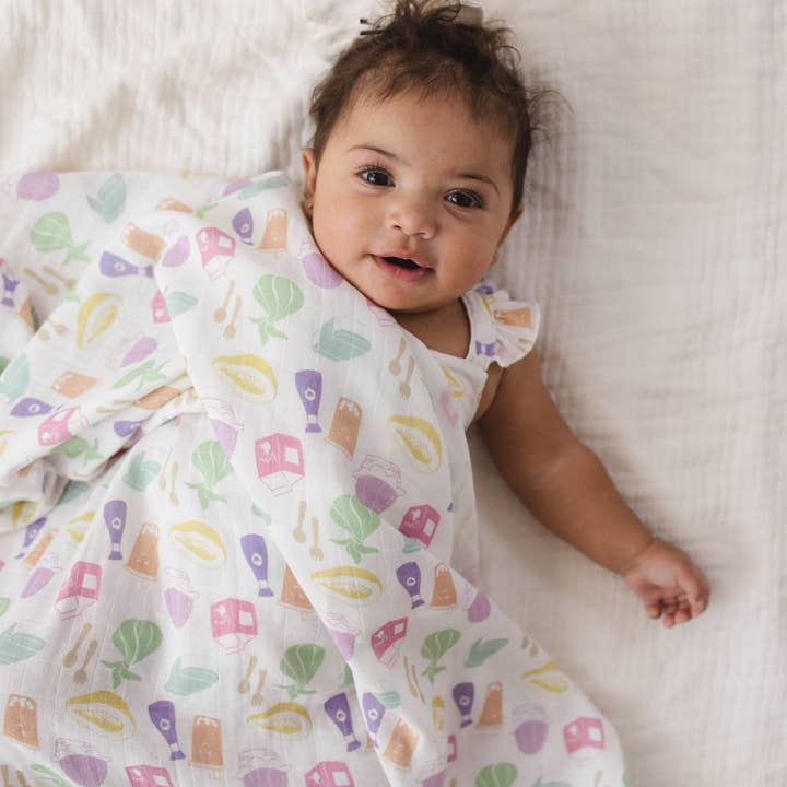 Keiki Kaukau - Hawai‘i's Toy Company - Wholesale Swaddle - Baby - Swaddle Blanket - Kaukau Time!1