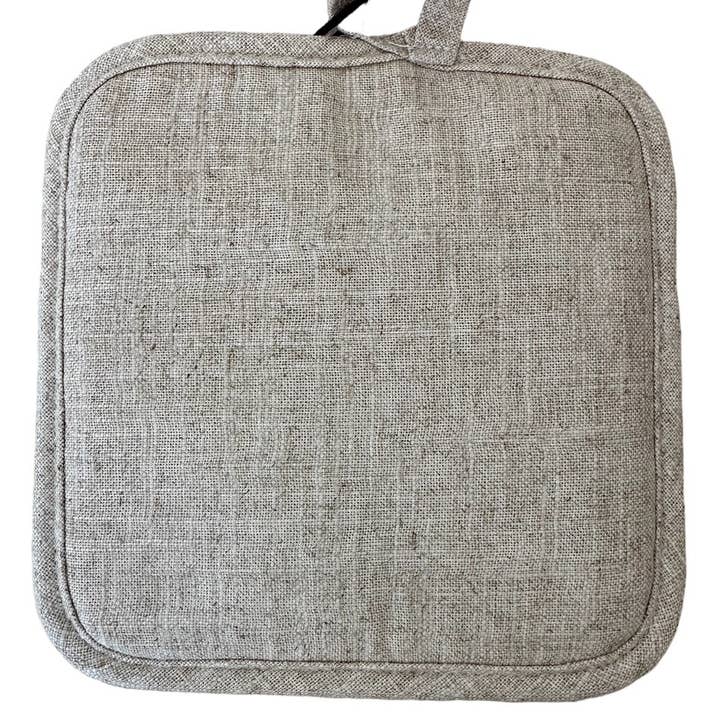 Vivi et Margot - Vendita all'ingrosso Guanti da forno/Presine - Presina in lino francese con ricamo floreale4