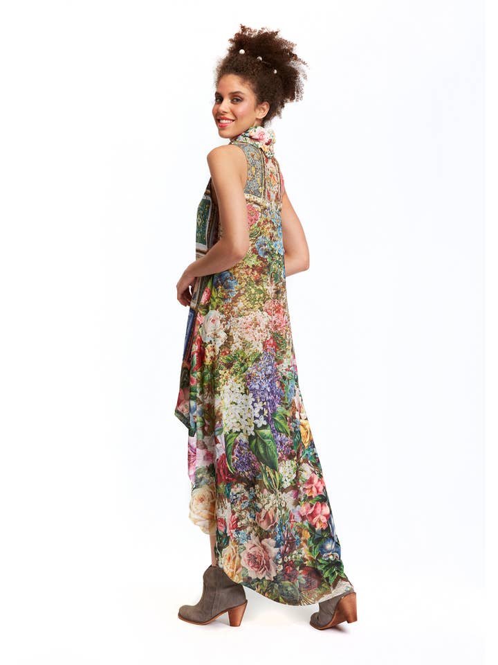 IPNG Design – Engroshandel Kjole - Dame – Kjole Høj Lav - Fortune In Flowerland3