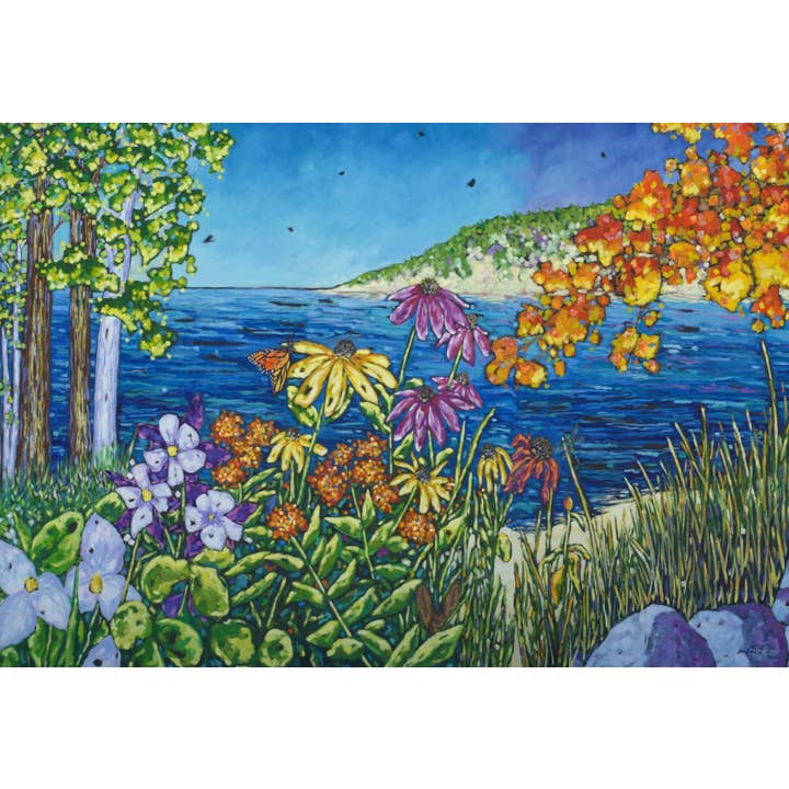 Impresión de Arte en Vidrio "Placeres Simples" Playa de las Cuatro Estaciones para venta al por mayor de Dreese Fine Art