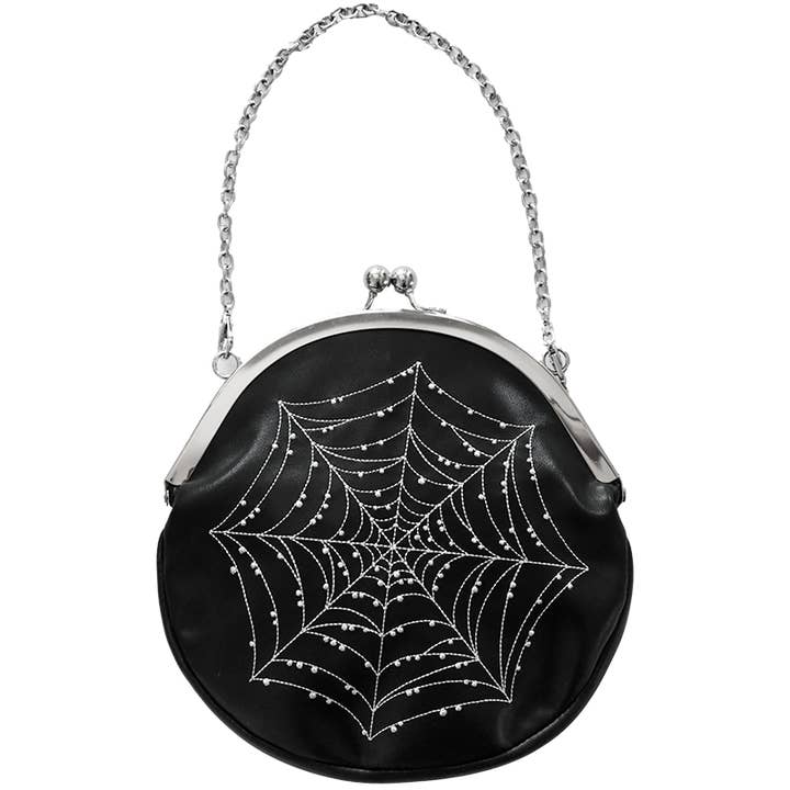 Spiderweb Handtasche mit konvertierbarem Verschluss, Schwarz und andere Ergebnisse für gothic kleidung im Großhandel. Kostenlose Rücksendungen und 60-Tage-Zahlungsziel auf Faire im Trend auf Faire.