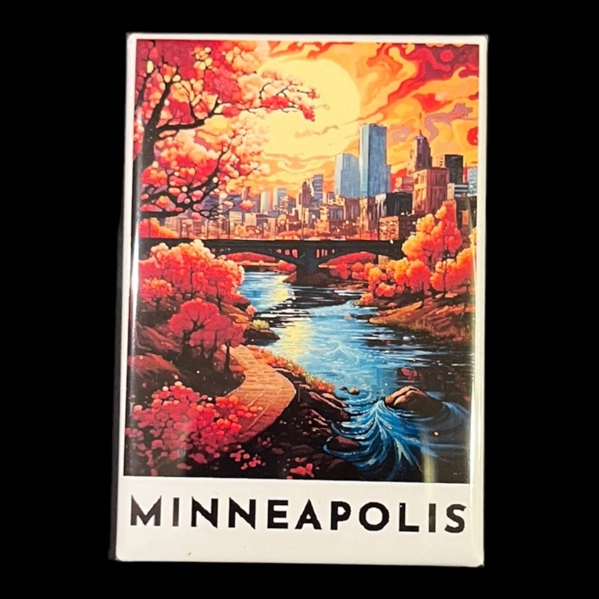 StuckOnU Art - Wholesale Magnet - Minneapolis Skyline Fridge 2x3" Magnet0