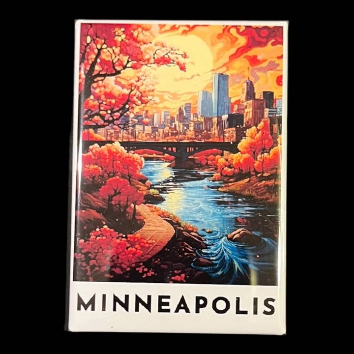 StuckOnU Art - Wholesale Magnet - Minneapolis Skyline Fridge 2x3" Magnet