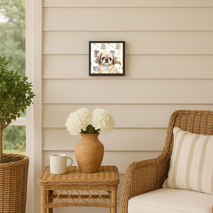 Caroline's Treasures - Wholesale Art Print - Fawn Pekingese Coffee Bar Metal Print WDK75503