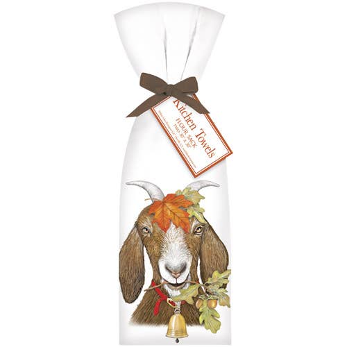 Fall Leaves Goat Towel Set for wholesale by Mary Lake-Thompson Ltd.