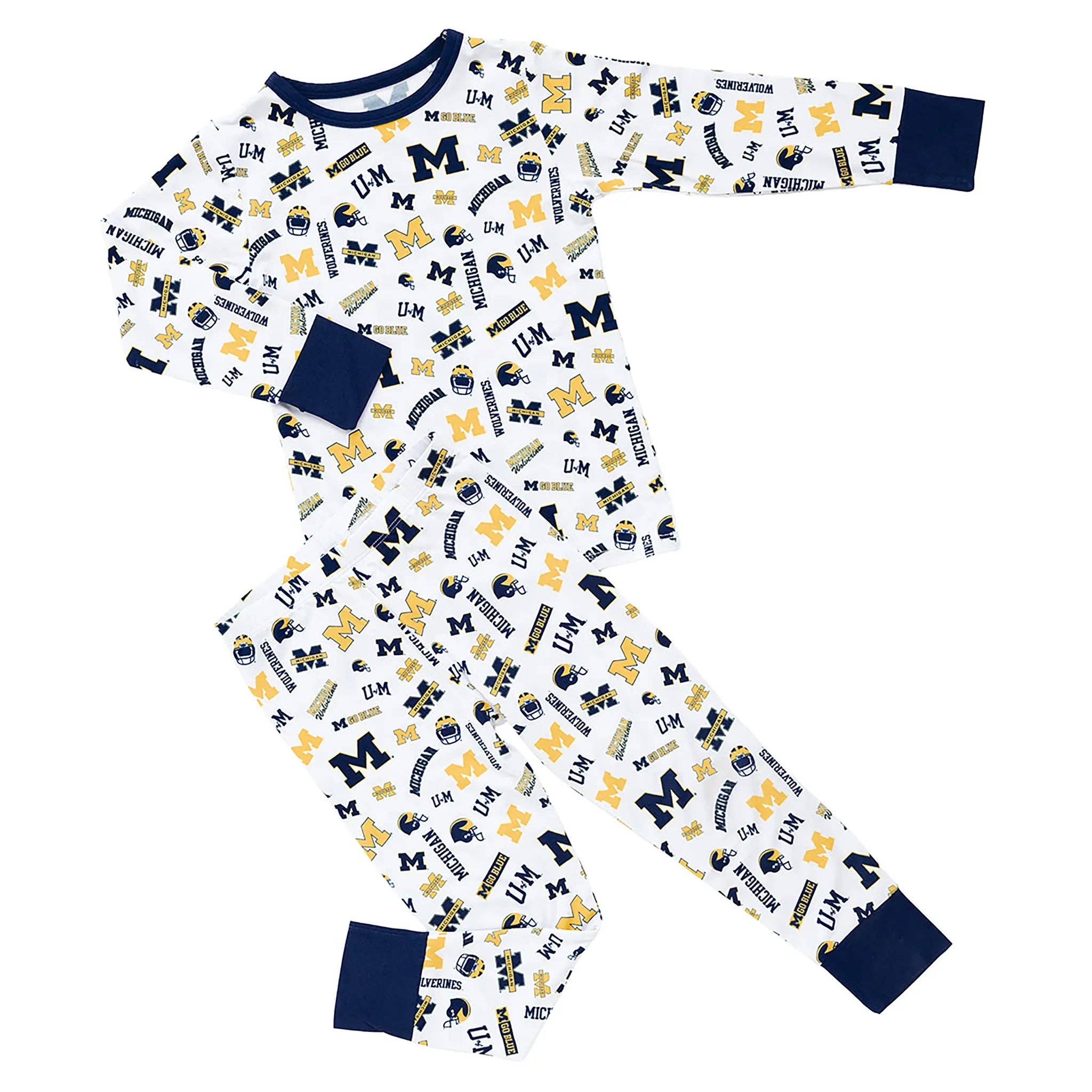 Tailgate Tikes - Wholesale Sleepwear Set - Kids - Michigan Wolverines Two-Piece Pajama Set1