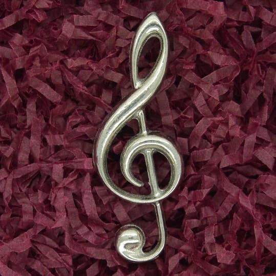 William Sturt Fine Pewter - Wholesale Scarf - Women's - Treble Clef Pewter Scarf Ring hand cast by William Sturt1