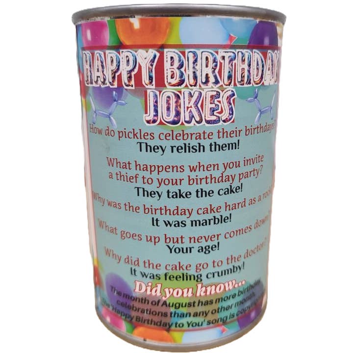 Canned Gifts - Wholesale Gag Gift/Novelty Gift - Canned Cake | Happy Birthday to You Gift | Plush B-day Cake