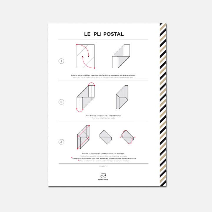 Papier Tigre - Wholesale Briefpapier/indexkaartenset - Brievenset die klaar is voor de post om op te vouwen
