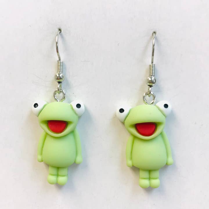 SimpleNGreat – Großhandel Ohrhänger – Frosch-Ohrringe mit großer Klappe, Ohrring „Schreiender Frosch“