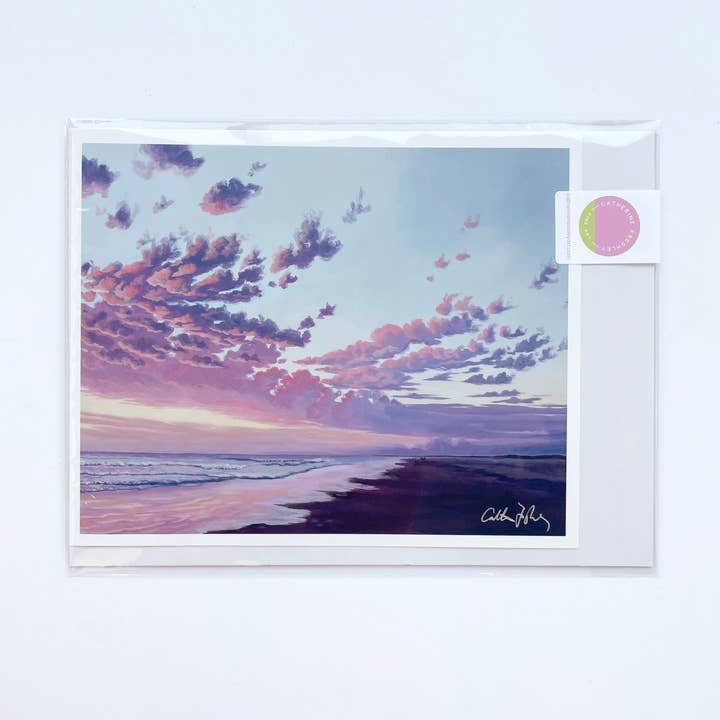 Oregon Coast Summer Sunset Landscape Art Print for wholesale by Catherine Freshley Art