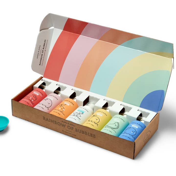 Dabble & Dollop - Wholesale Bath & Body Set - Baby - Rainbow of Bubbles Ultimate Bathtime Gift Set