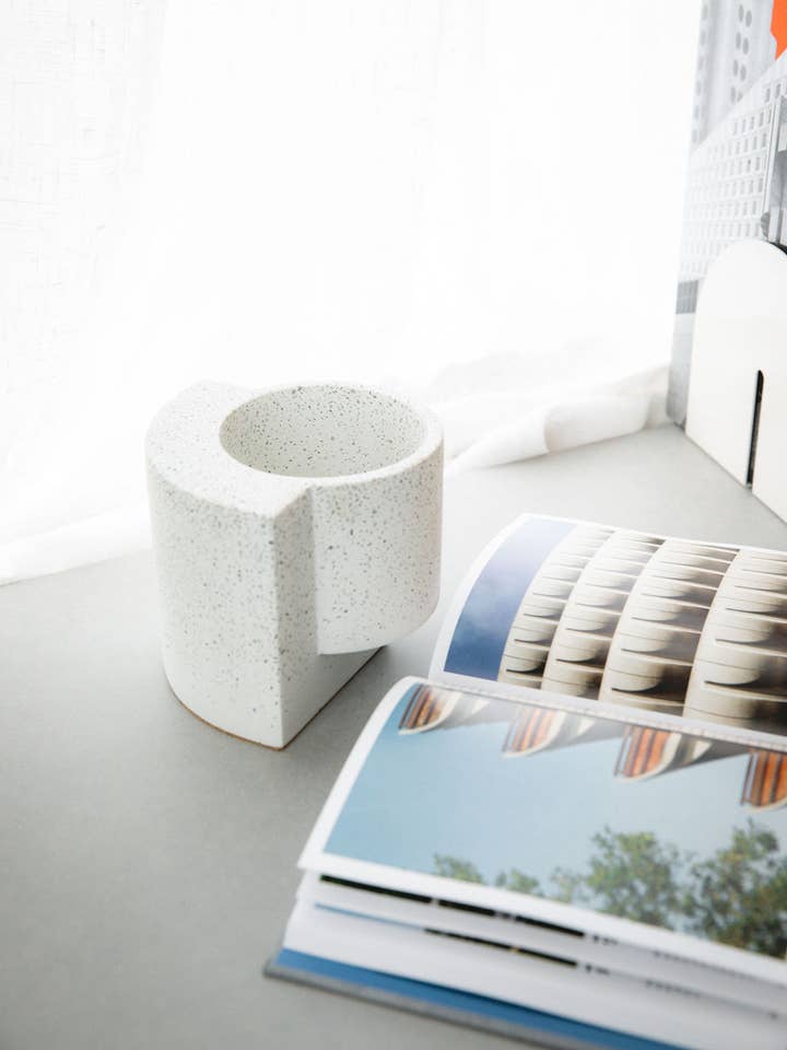 Platform Planter Small - Terrazzo - White for wholesale by Tortuga Forma