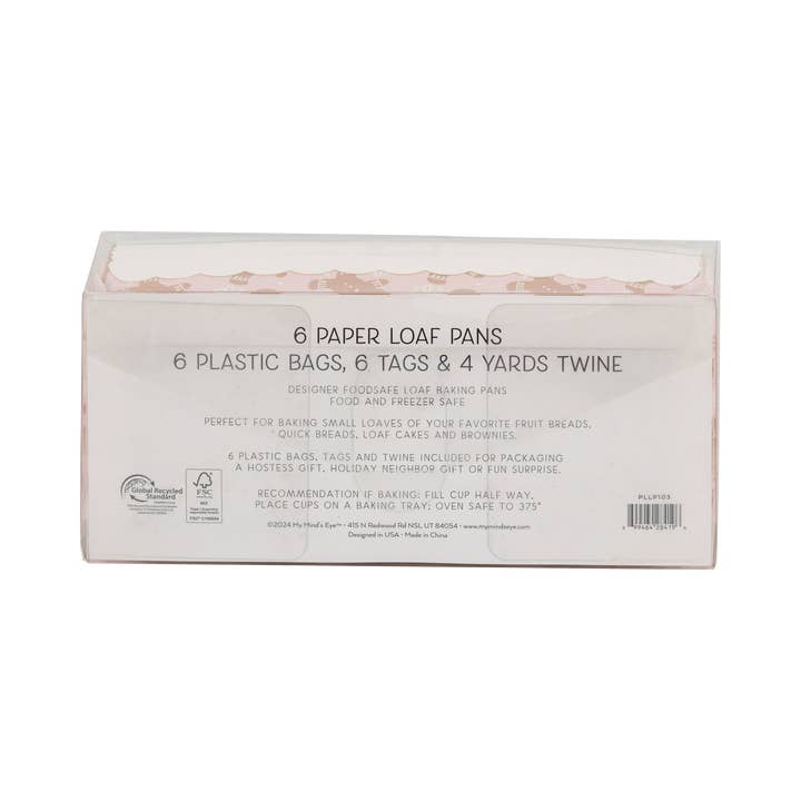 My Mind’s Eye - Wholesale Cake tin - PLLP103 - Gingerbread on Pink Loaf Pan Set2