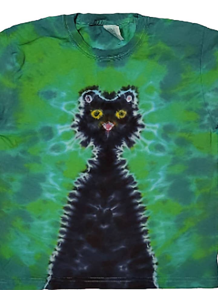 Camisa anudada con diseño único de gato negro para venta al por mayor de VeEco Gifts