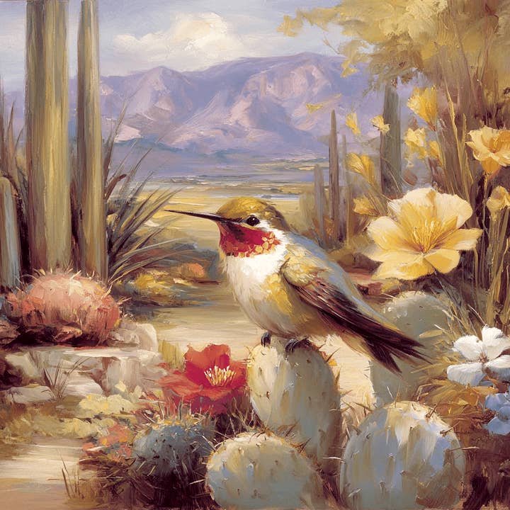 Impresión de Arte del Paisaje del Colibrí del Desierto de Sonora del Suroeste - Obra de 8"x10" para Marco de 11"x14" y otras tendencias de Resultados para sudamericana esencias al por mayor. Devoluciones gratuitas y condiciones de pago a 60 días en Faire en Faire.