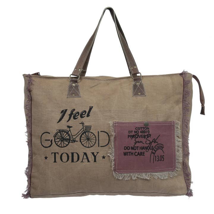 Sac Fedo Weekender en toile et cuir pour femmes pour la vente par Hopofly Bags