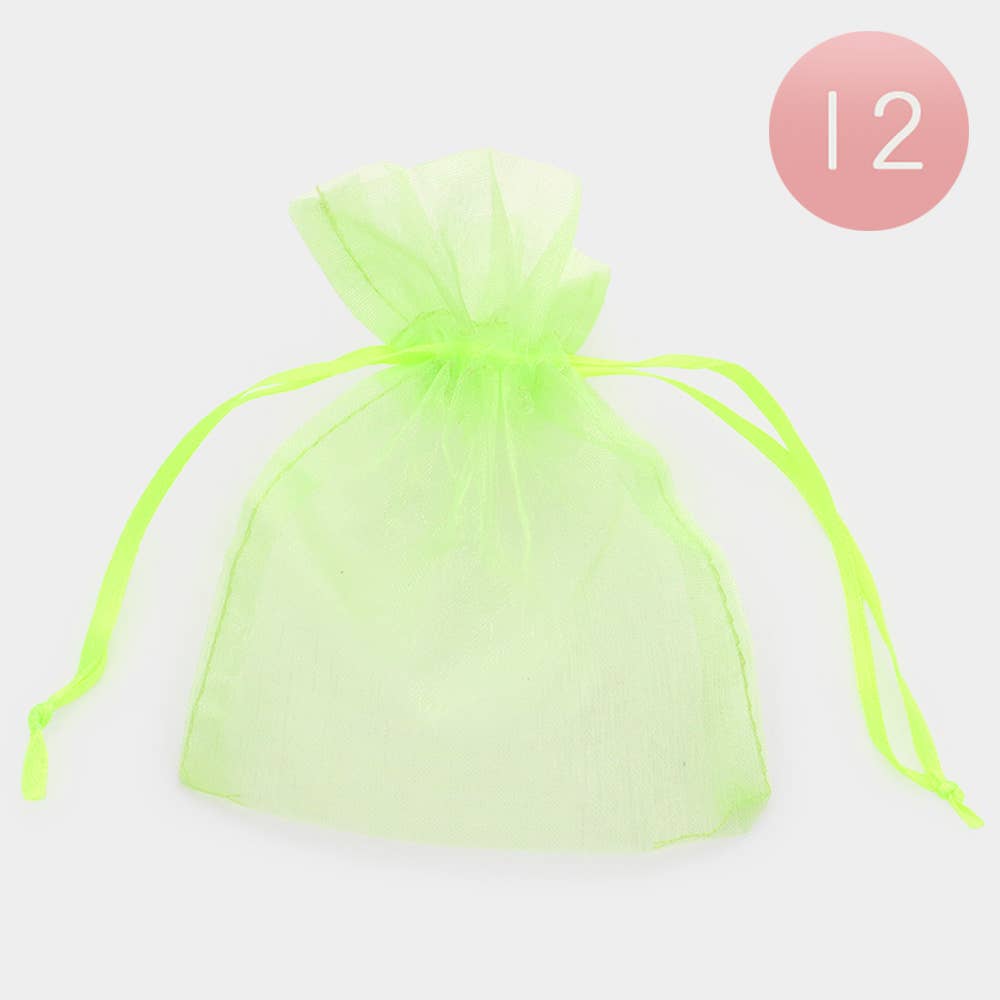 Sensibling Corp. - Vente Pochette cadeau - 12PCS - 4 X 5 Sacs Cadeaux en Organza avec Ruban12