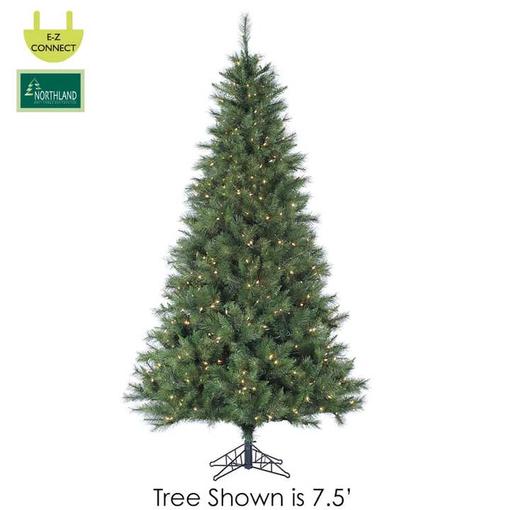 10'Hx69"D Canyon Pine Tree x3101 w/1250 LEDS Lights Easy Connect (MS) Green for wholesale by Silk Flower Depot